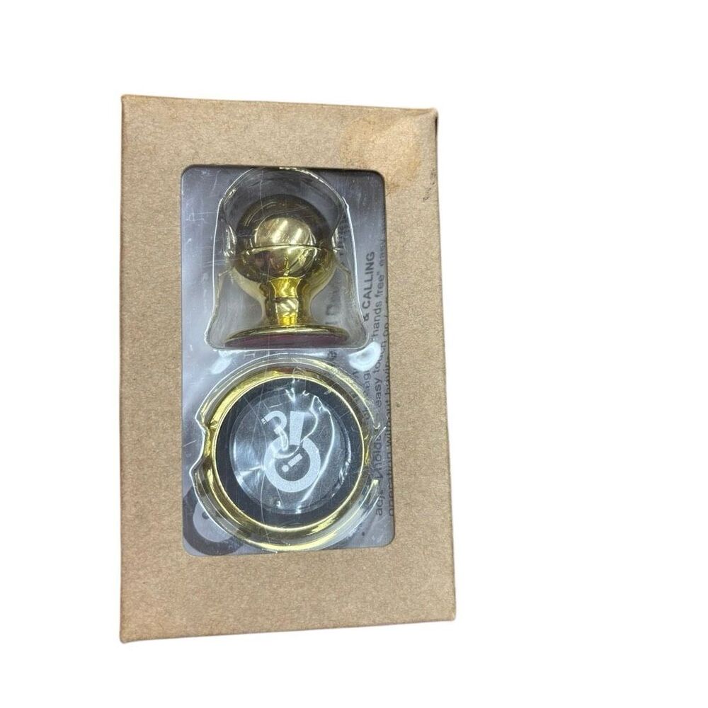 Universal Magnetic Car Phone Mount - Gold Dashboard Ball Joint Holder - New